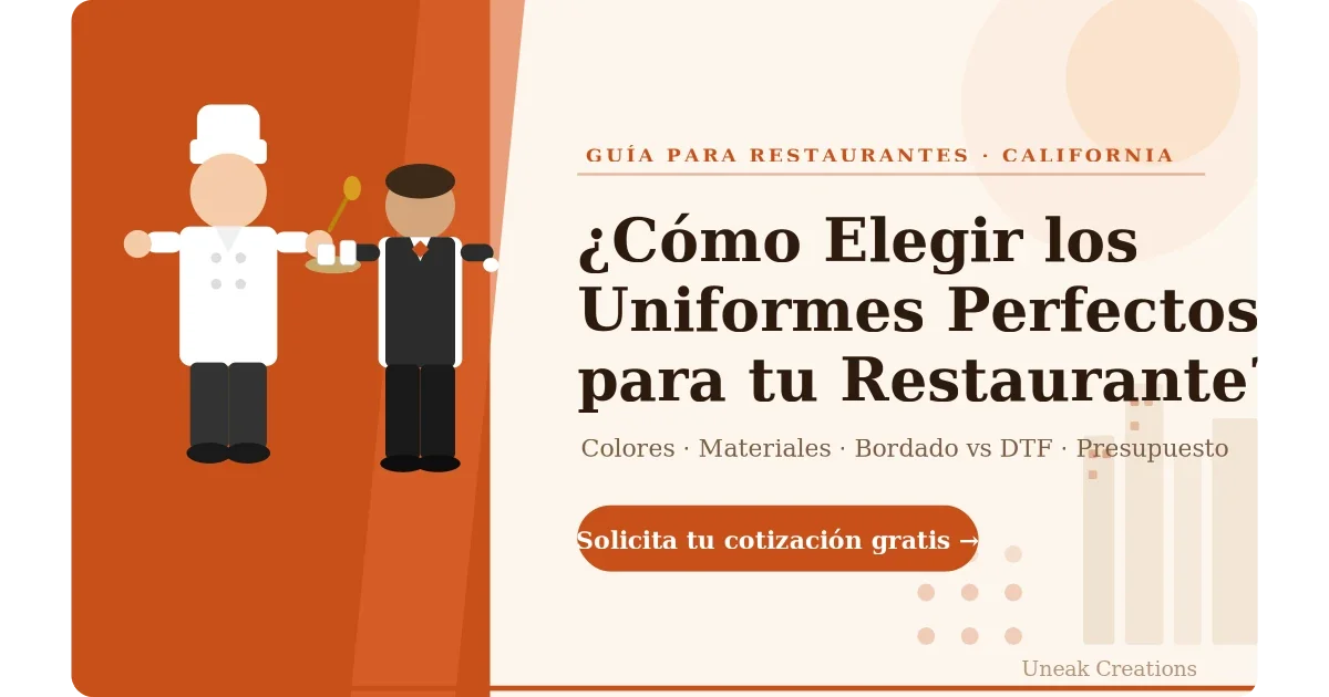 ¿Cómo Elegir los Uniformes Perfectos para tu Restaurante en California?